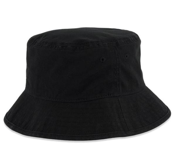 ALL SAINTS BUCKET HAT BLACK WHITE SMALL LOGO