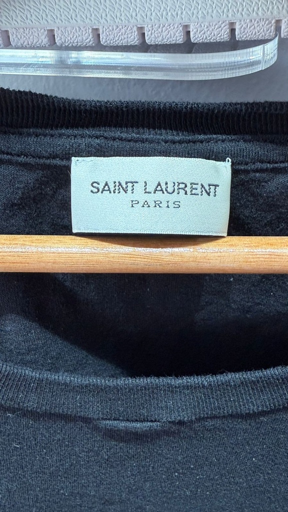 YSL T SHIRT BLACK MULTI COLOR