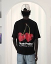 NUDE PROJECT T SHIRT CHERRY HEART BLACK RED