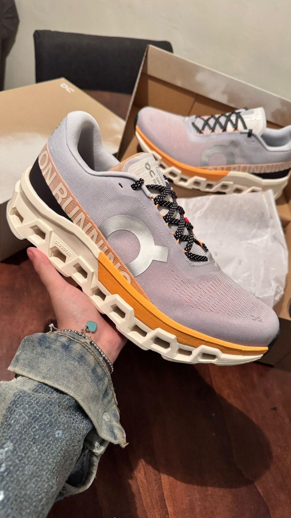 ON RUNNING CLOUDMONSTER 2 WHITE ORANGE SILVER