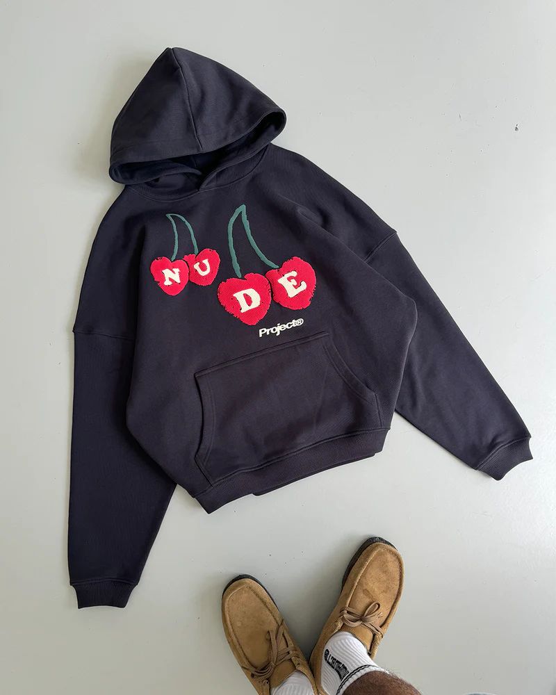 NUDE PROJECT HOODIE CHERRY PT.2 DARK GRAY