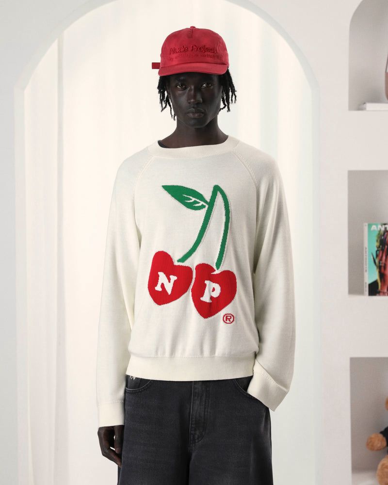 NUDE PROJECT SWEATER CERISE BEIGE RED