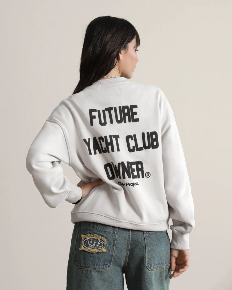 NUDE PROJECT CREWNECK LIL BOAT WHITE BLACK