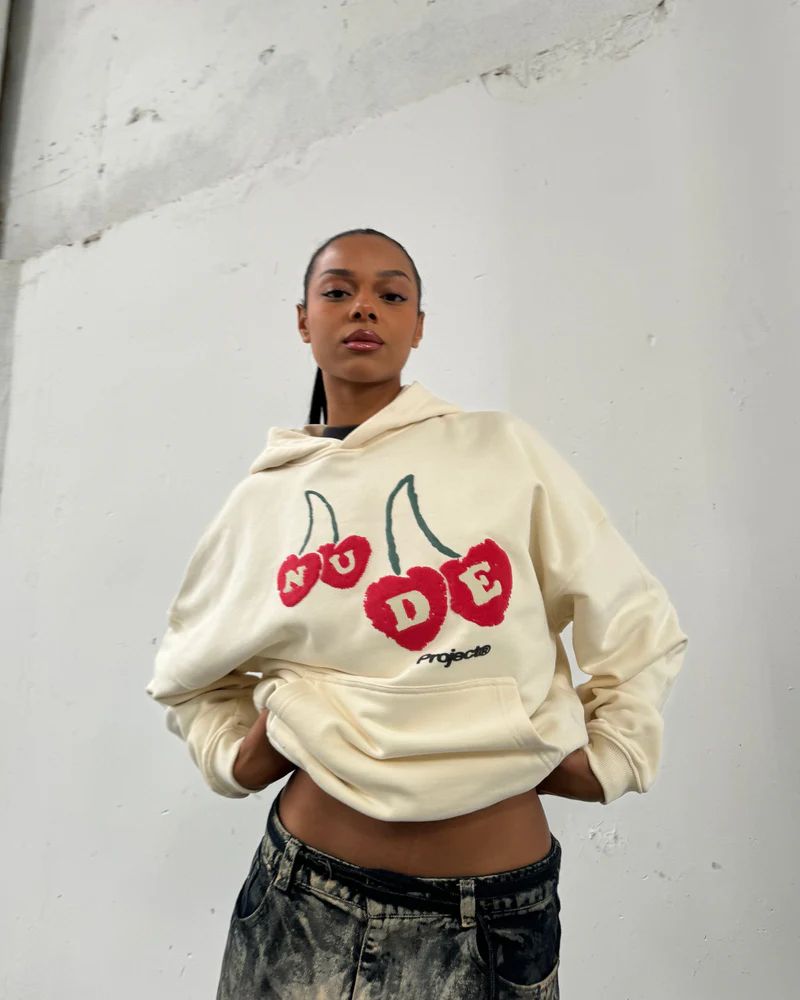 NUDE PROJECT HOODIE CHERRY PT.2 BEIGE RED