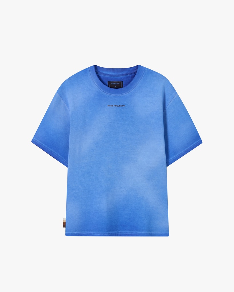 NUDE PROJECT T SHIRT CULT TEE TIE-DYE FULL BLUE
