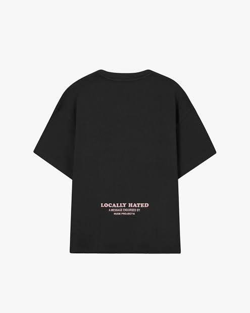 NUDE PROJECT T SHIRT COEUR BLACK PINK WHITE