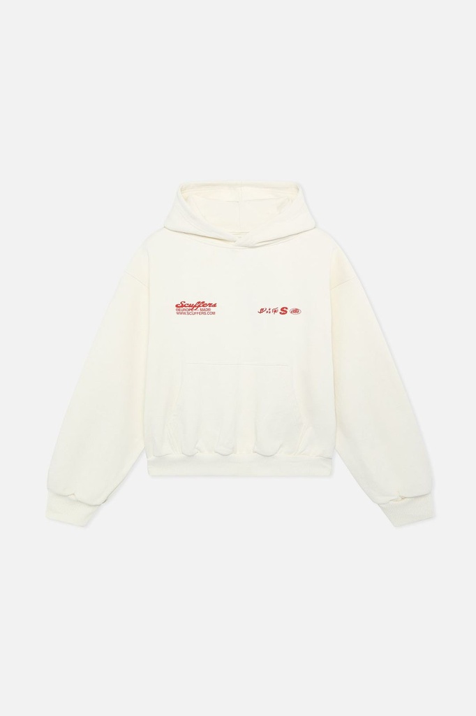 SCUFFERS HOODIE TROPICAL ECRU WHITE