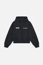SCUFFERS HOODIE TROPICAL BLACK BLACK WHITE