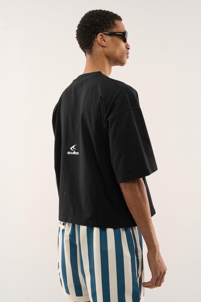 SCUFFERS PEARL BLACK T-SHIRT BLACK WHITE
