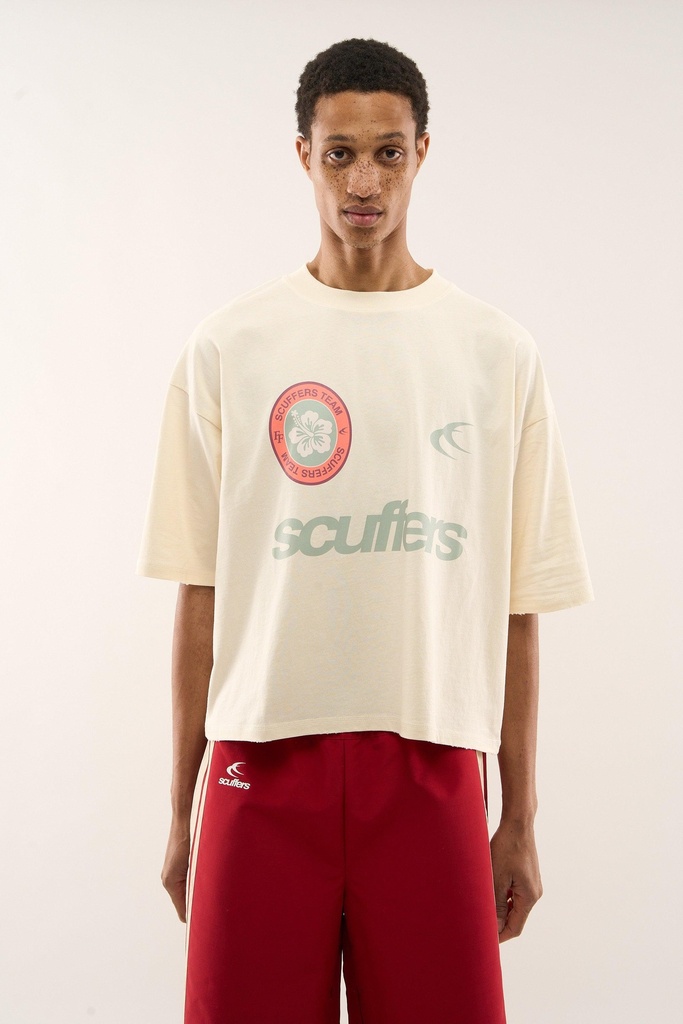 SCUFFERS CALI ECRU T-SHIRT BEIGE ORANGE