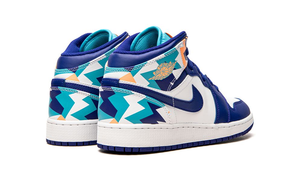 NIKE AIR JORDAN 1 MID GEOMETRIC BLUE