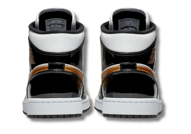 NIKE AIR JORDAN 1 MID METALLIC GOLD BLACK
