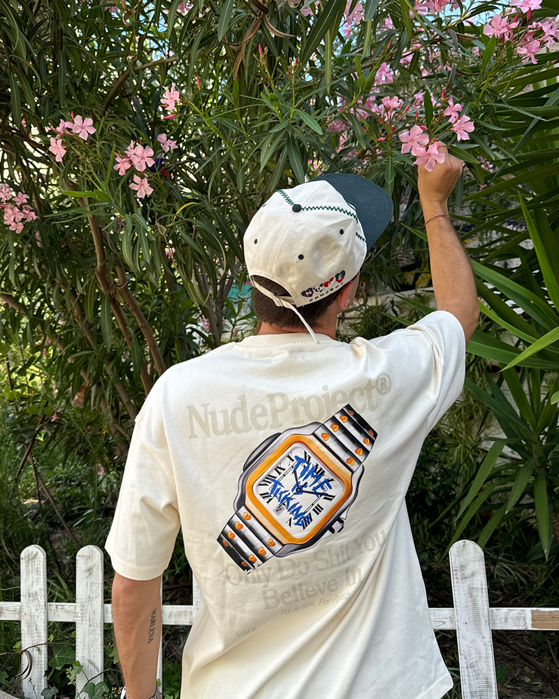 NUDE PROJECT T SHIRT BEIGE TIME IS TIKING