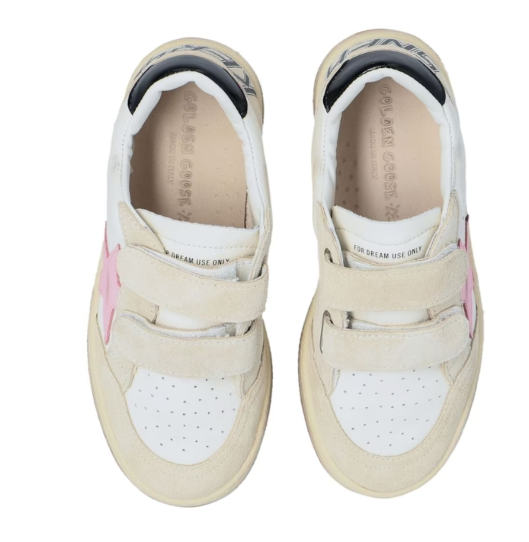 GOLDEN GOOSE KIDS BALL STAR STRAP WHITE SEEDPEARL PINK BLACK