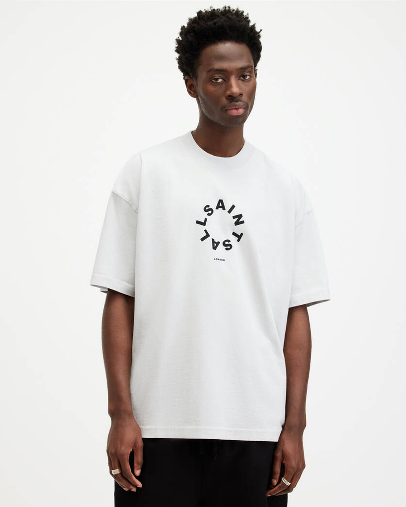 ALL SAINTS CIRCULO T SHIRT WHITE BLACK