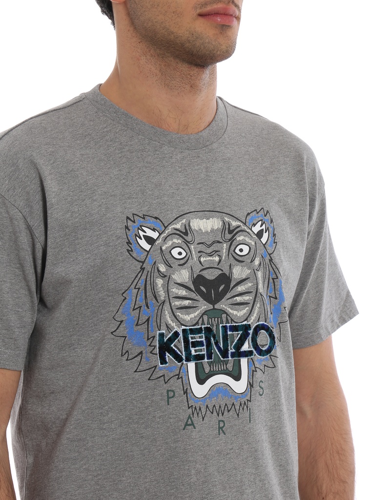 KENZO T SHIRT GREY BLUE
