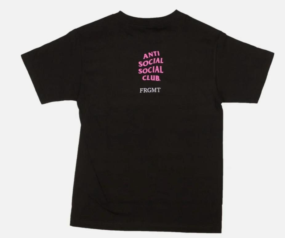 ANTI SOCIAL SOCIAL CLUB T SHIRT BLACK SILVER PINK