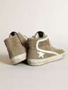 GOLDEN GOOSE SLIDE CLASSIC LIGHT GREEN WHITE