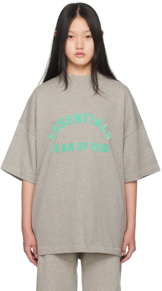 ESSENTIALS T SHIRT GRAY GREEN