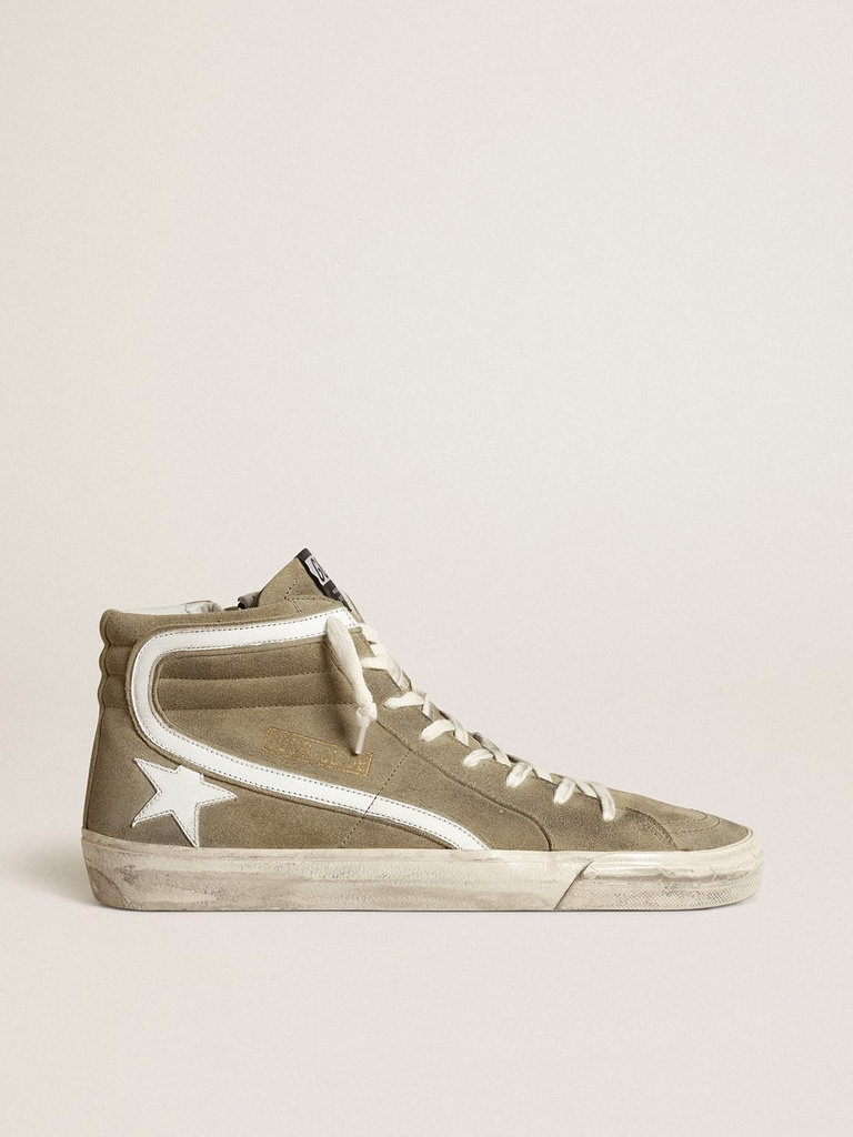 GOLDEN GOOSE SLIDE CLASSIC LIGHT GREEN WHITE