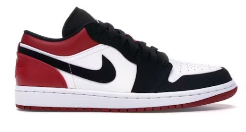 NIKE AIR JORDAN 1 LOW BLACK TOE