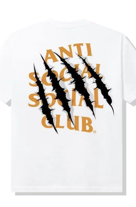 ANTI SOCIAL SOCIAL CLUB T SHIRT LOGO GARRA WHITE ORANGE