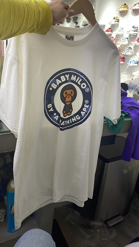 BAPE T SHIRT WHITE BLUE BABY MILO