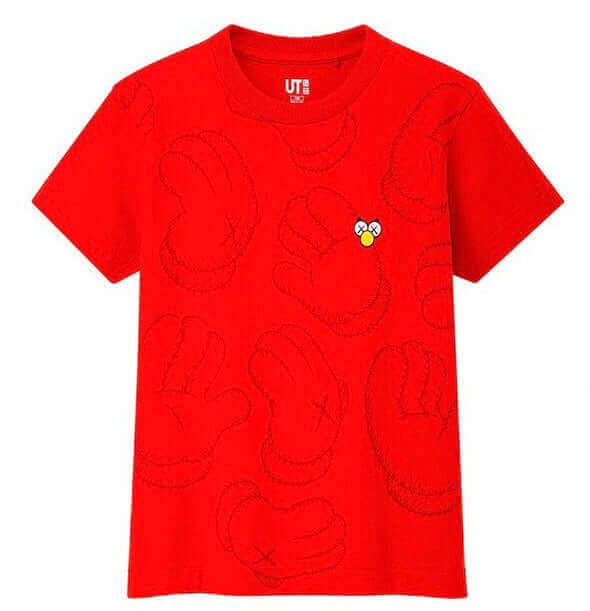UNIQLO X KAWS T SHIRT RED ELMO