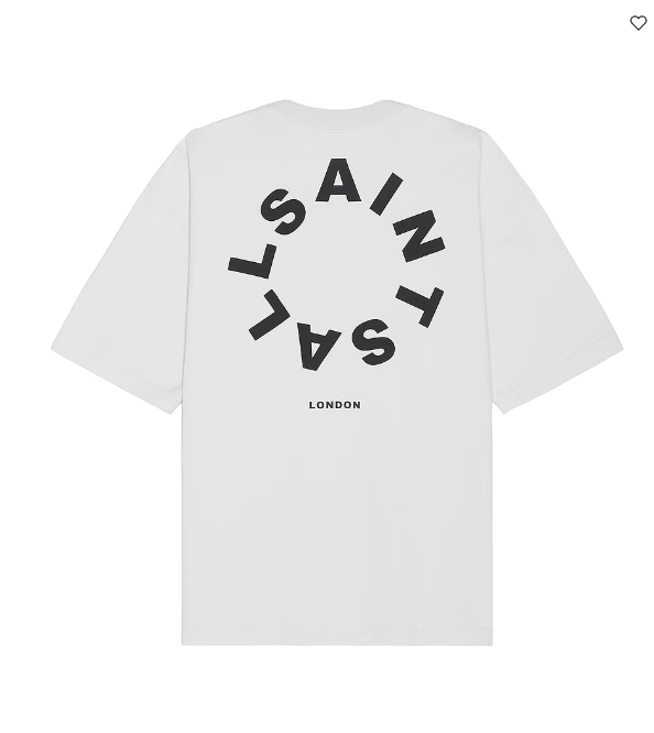 ALL SAINTS CIRCULO T SHIRT WHITE BLACK
