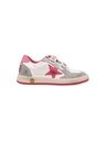 GOLDEN GOOSE KIDS BALL STAR STRAP WHITE RED TAUPE