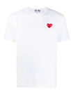 CDG PLAY T SHIRT WHITE RED