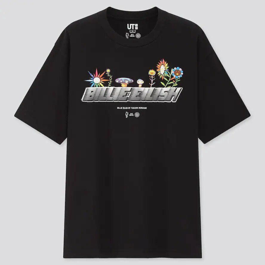 UNIQLO X BILLIE EILISH T SHIRT MURAKAMI BLACK