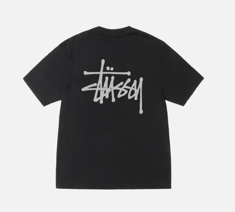 STUSSY T SHIRT BLACK CLASSIC LOGO
