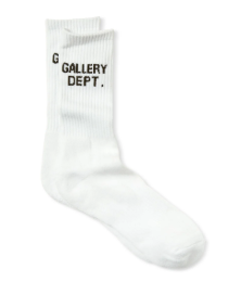 GALLERY DEPT SOCKS WHITE CLASSIC LOGO