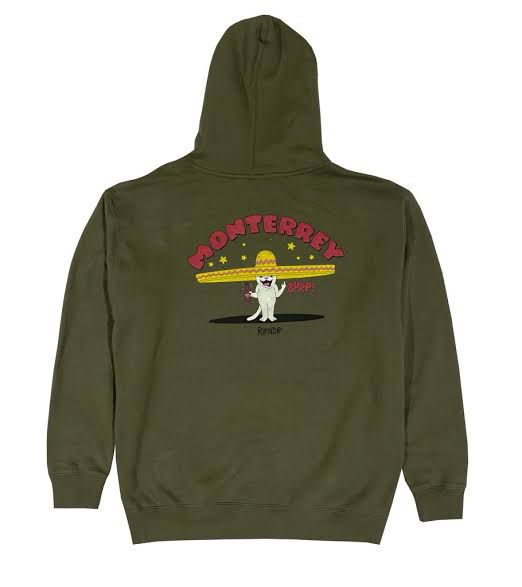 RIP N DIP HOODIE MONTERREY GREEN OLIVE