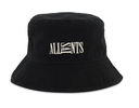 ALL SAINTS BUCKET HAT BLACK WHITE SMALL LOGO