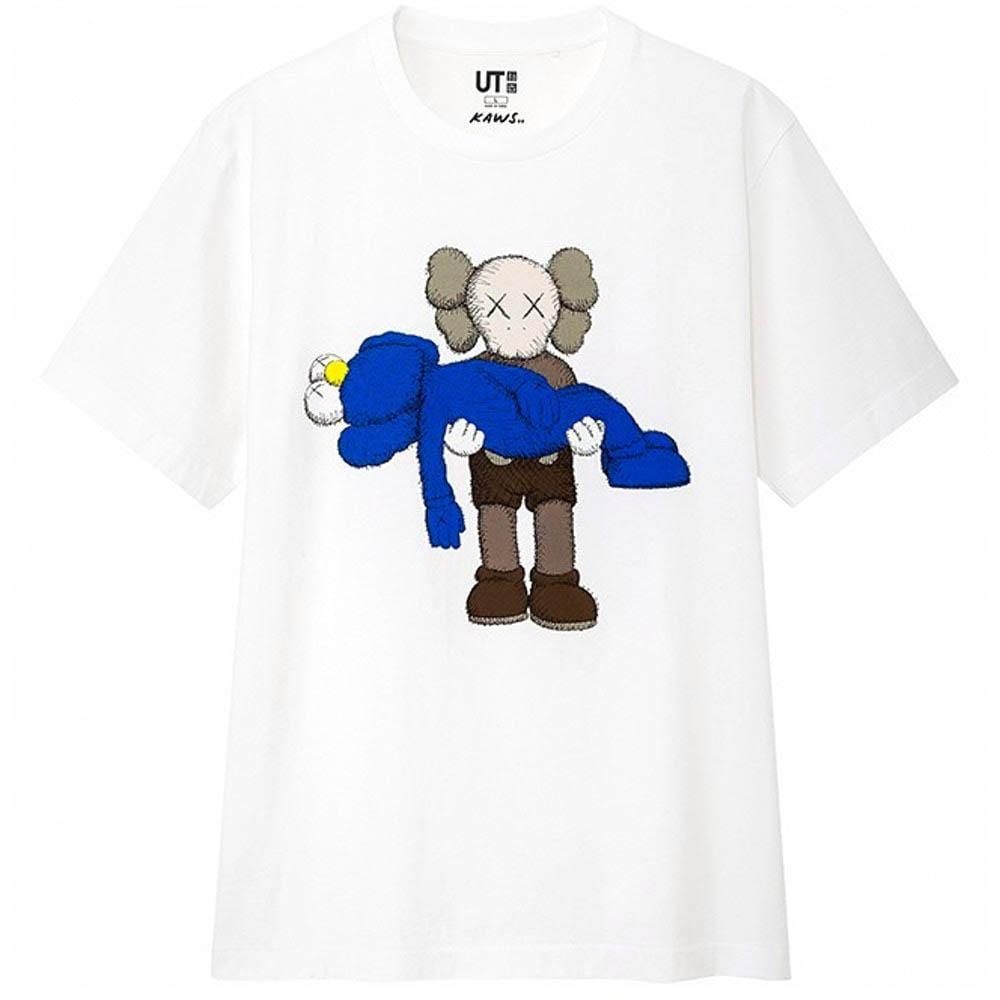 UNIQLO X KAWS T SHIRT WHITE BLUE CARGANDO