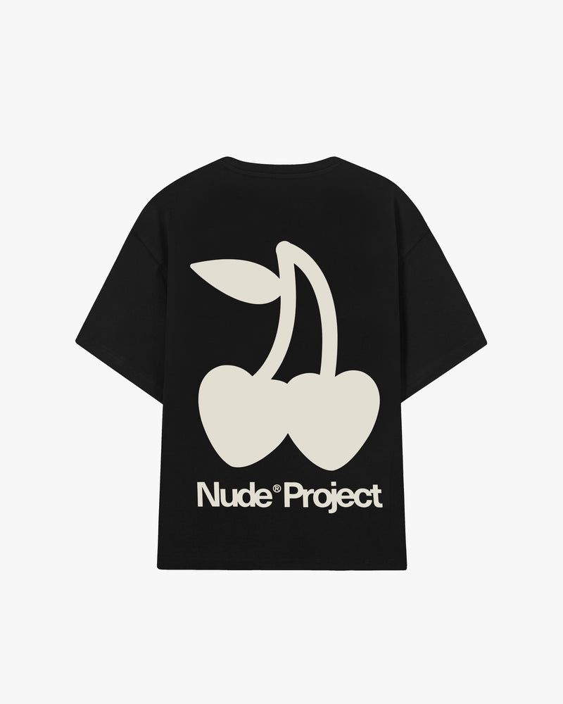 NUDE PROJECT T SHIRT CHERRY WHITE BLACK WHITE