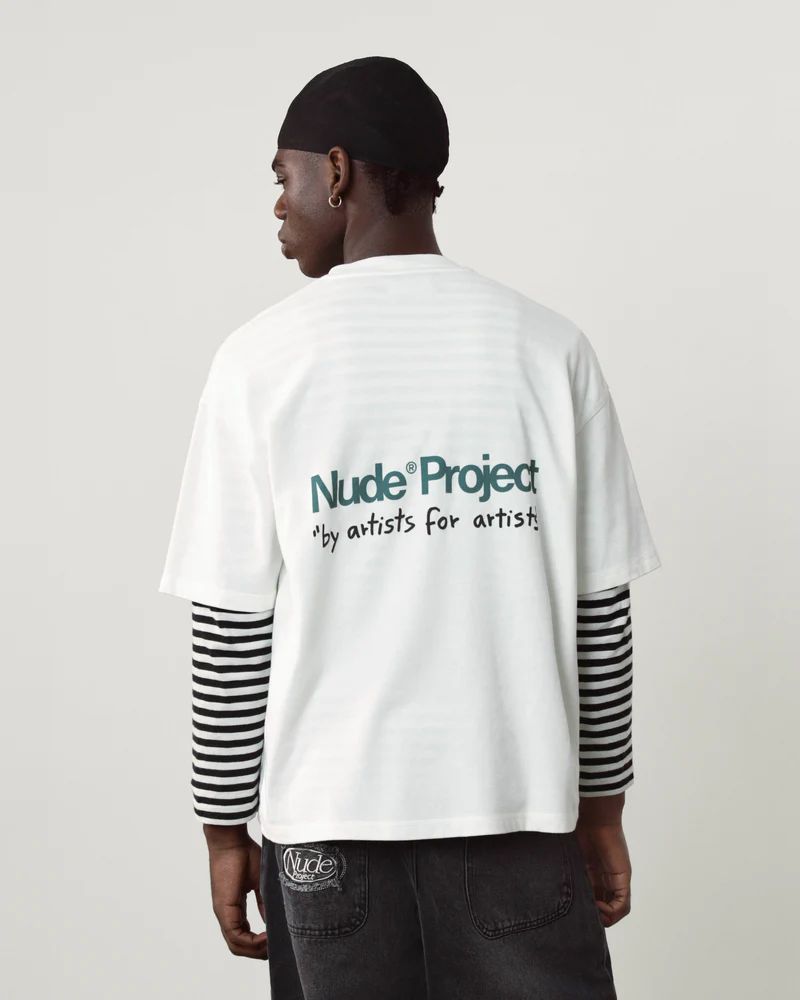 NUDE PROJECT T SHIRT CULT KID WHITE GREEN