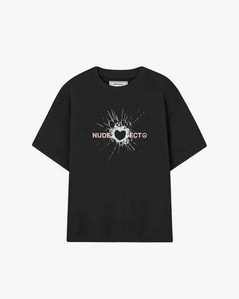 NUDE PROJECT T SHIRT COEUR BLACK PINK WHITE