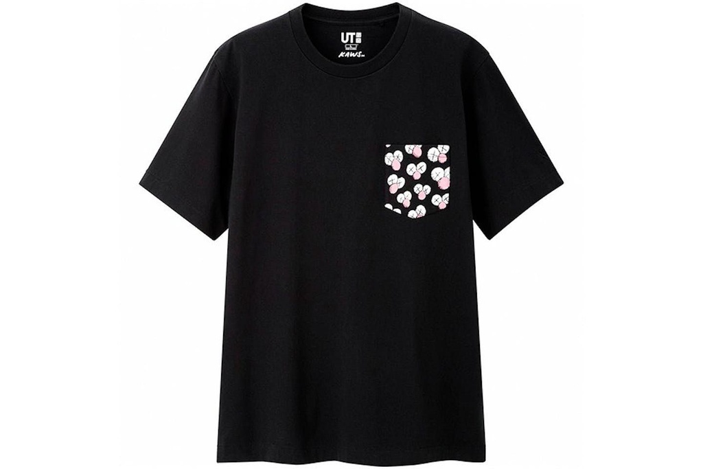 UNIQLO X KAWS T SHIRT BFF POCKET BLACK PINK WHITE