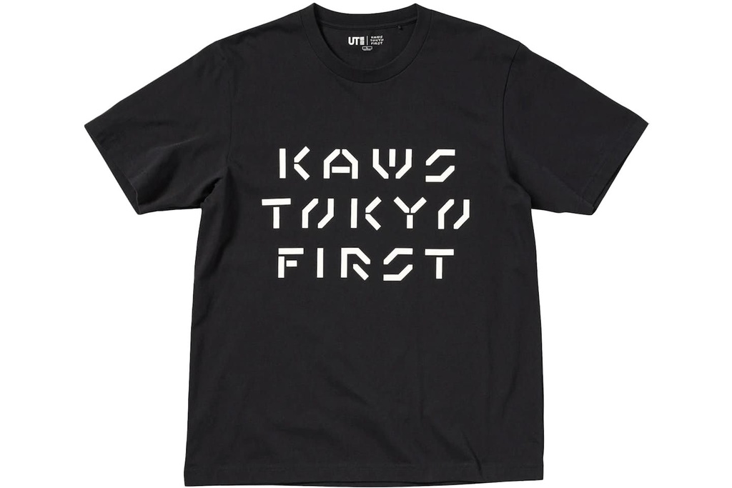 UNIQLO X KAWS T SHIRT FIRST TEE (ASIA SIZING) BLACK WHITE