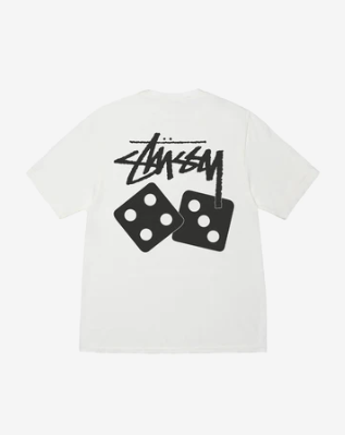 STUSSY T SHIRT WHITE DICE