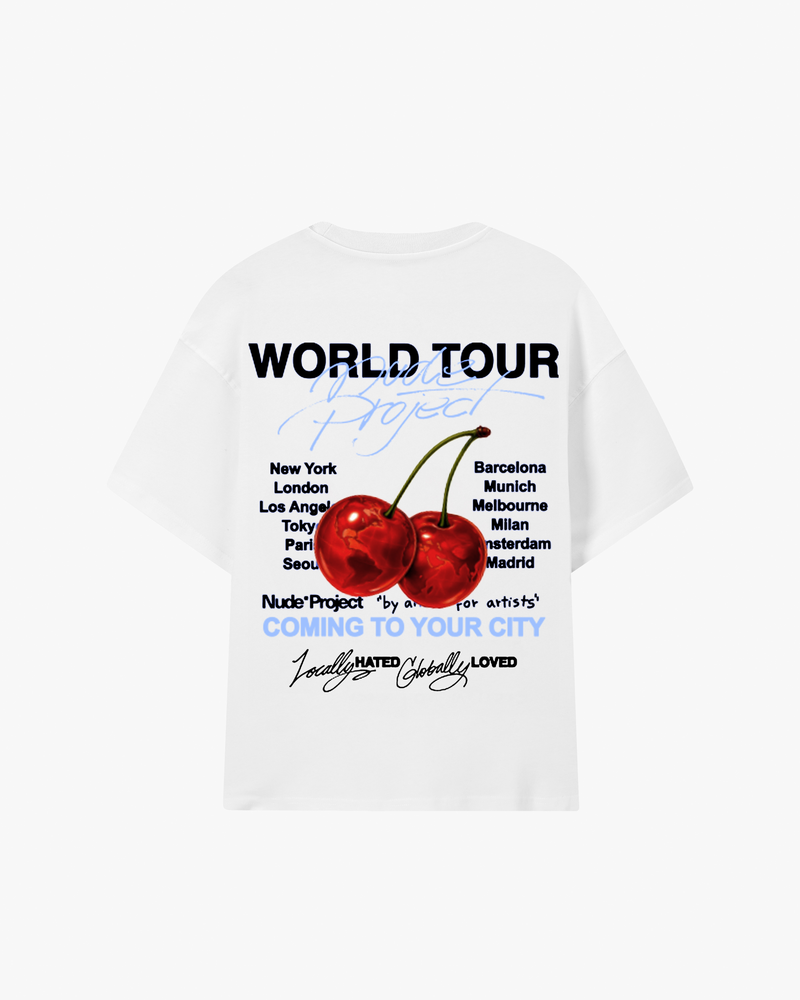 NUDE PROJECT T SHIRT NUDE TOUR TEE FW26 WIHTE