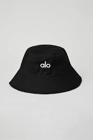 ALO YOGA BUCKET HAT BLACK WHITE