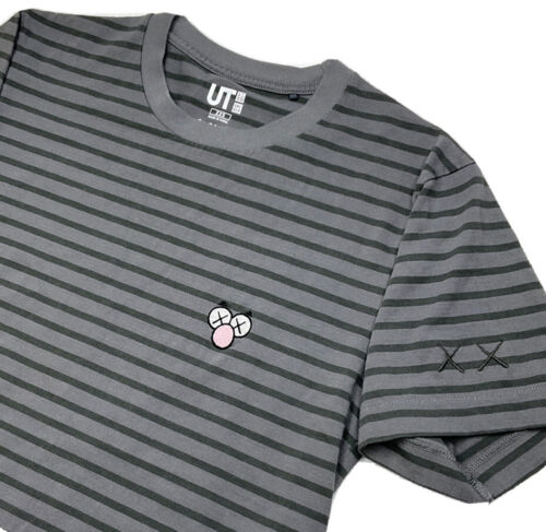 UNIQLO X KAWS T SHIRT GREY STRIPES