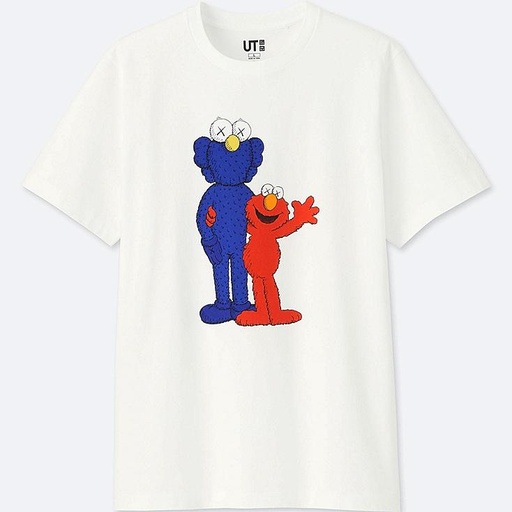 UNIQLO X KAWS T SHIRT WHITE/BLUE KAWS ELMO