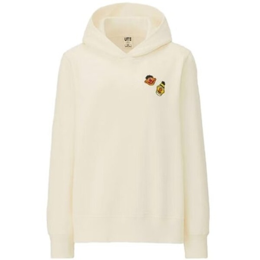 UNIQLO X KAWS HOODIE BEIGE SESAME STREET BERT N ERNIE