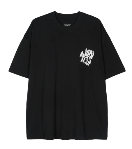 ALL SAINTS T SHIRT DERRETIDO BLACK WHITE