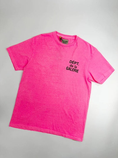 GALLERIE DEPT. T SHIRT LOGO PINK BLACK